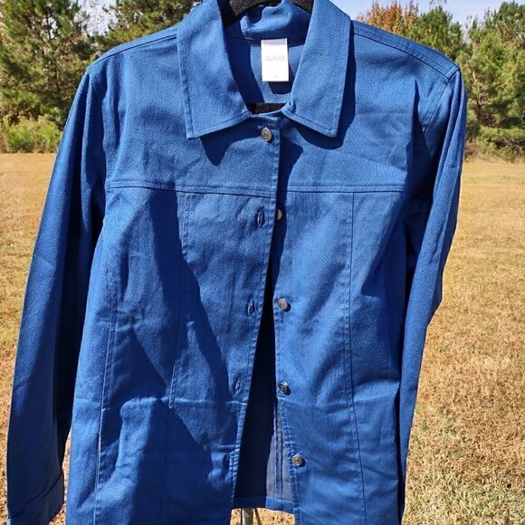 Blair Blue Stretch Jacket Size L - Picture 1 of 15